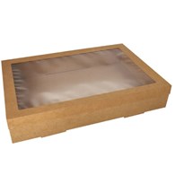 Pudełko kartonowe KRAFT z oknem 8x31x45cm (55/5/10)