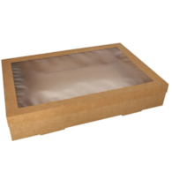 Pudełko kartonowe KRAFT z oknem 8x31x45cm (55/5/10)