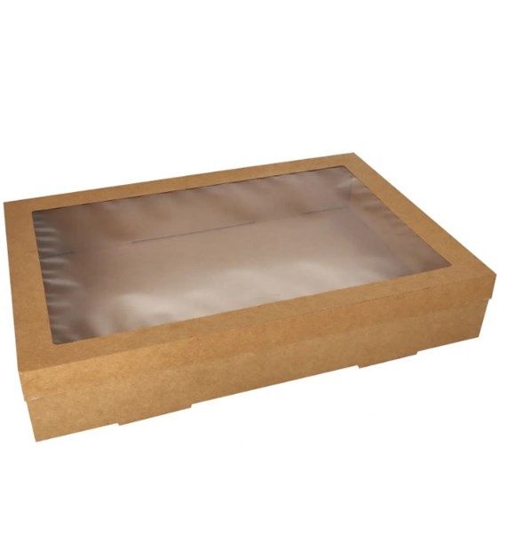 Pudełko kartonowe KRAFT z oknem 8x31x45cm (55/5/10)