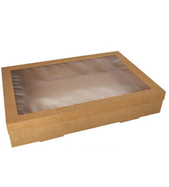 Pudełko kartonowe KRAFT z oknem 8x31x45cm (55/5/10)