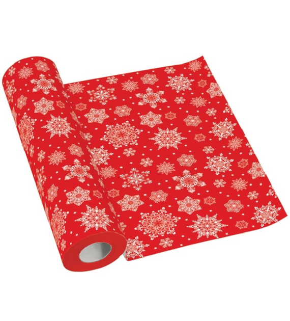 PAW Bieżnik Airlaid 40cm x 24m Snowflakes red (_/4/1)
