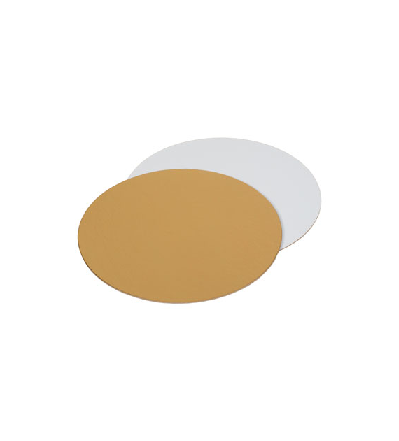 Podkład pod tort okrągły fi26cm 1100g biało-złoty (_/1/50)