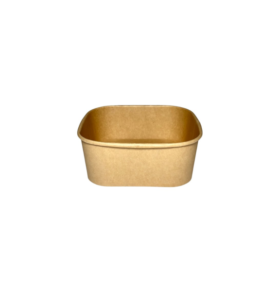 Pojemnik sałatkowy papierowy KRAFT 130x130mm 750ml (32/6/50)