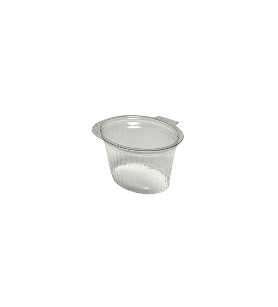 Pojemnik na sos zamykany na zawiasie rPET TRANSPARENTNY owalny 80ml (24/20/50)