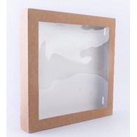 (SUP) Pudełko papierowe z oknem 320x320x50mm KRAFT (42/50/1)