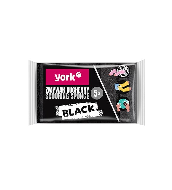 YORK Zmywak kuchenny Maxi BLACK 9,5x6,8x2,9cm (_/30/5)