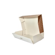 PUDEŁKO DO CIAST ZAMYKANE 310.220X80 PĄCZKI BEŻOWE (_/10x15/1)