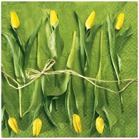 PAW Serwetka 3W 33x33cm nadruk Tulipany Żółte (_/12/20)