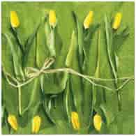 PAW Serwetka 3W 33x33cm Nadruk tulipany żółte (_/12/20)