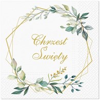 PAW Serwetka 3W 33x33cm nadruk Chrzest Święty (_/12/20)