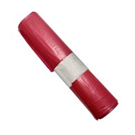 Worki na odpady 35L LDPE czerwone ETYKIETA (_/50/20)