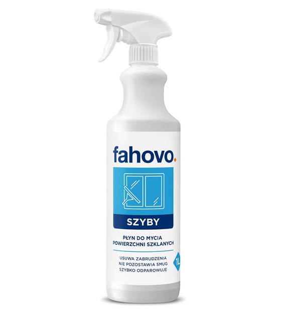FAHOVO  SZYBY płyn do mycia powierzchni szklanych 1L pH~7 (45/12/1)