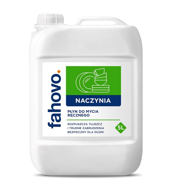 FAHOVO NACZYNIA płyn do mycia ręcznego 5L zapach: mandarynka pH~7,5 (128/1/1)