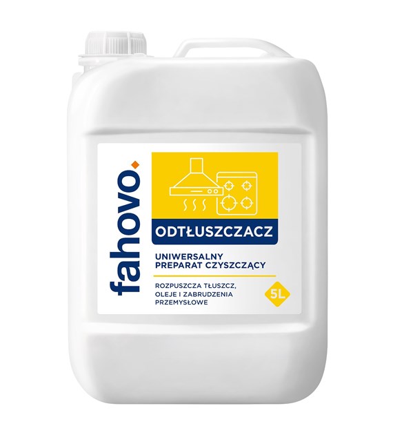 FAHOVO ODTŁUSZCZACZ uniwersalny preparat czyszczący 5L pH~11 (128/1/1)
