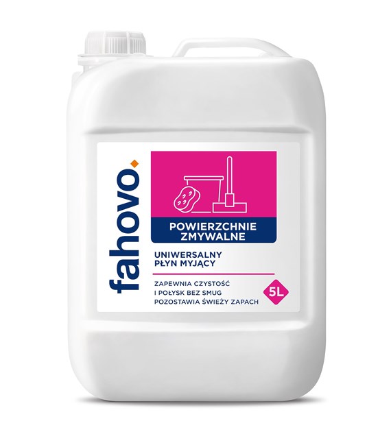FAHOVO POWIERZCHNIE ZMYWALNE uniwersalny płyn myjący 5L pH~7,5 (128/1/1)