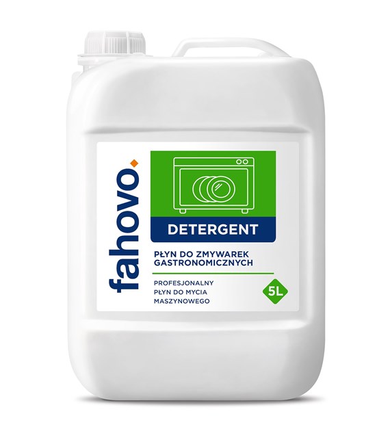 FAHOVO DETERGENT płyn do zmywarek gastronomicznych 5L pH~13 (128/1/1)