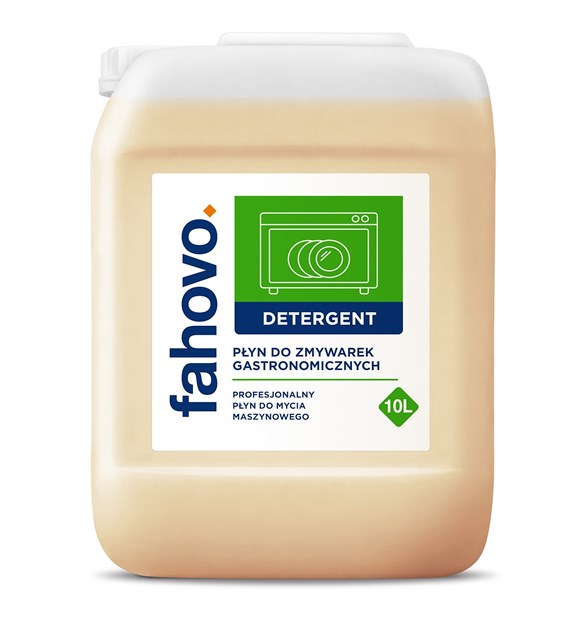 FAHOVO DETERGENT płyn do zmywarek gastronomicznych 10L pH~13 (80/1/1)