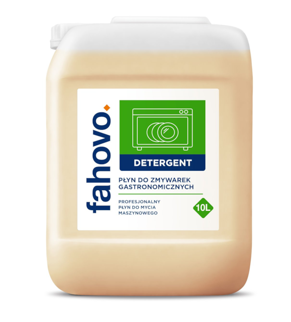 FAHOVO DETERGENT płyn do zmywarek gastronomicznych 10L pH~13 (80/1/1)
