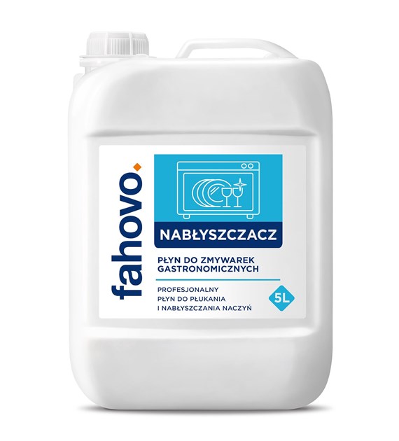 FAHOVO NABŁYSZCZACZ płyn do zmywarek gastronomicznych 5L pH~2,5 (128/1/1)
