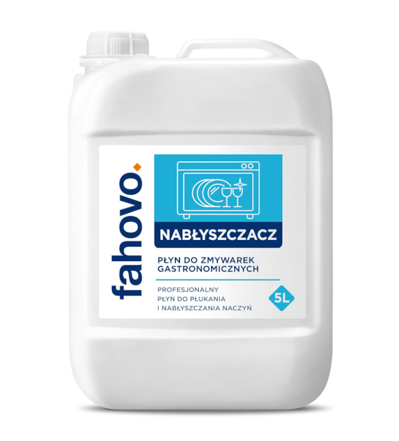 FAHOVO NABŁYSZCZACZ płyn do zmywarek gastronomicznych 5L pH~2,5 (128/1/1)