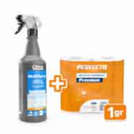 Promocja CLINEX MULTI SPRAY-MANGO 1L + Ręcznik Perfecto 3W 2rol