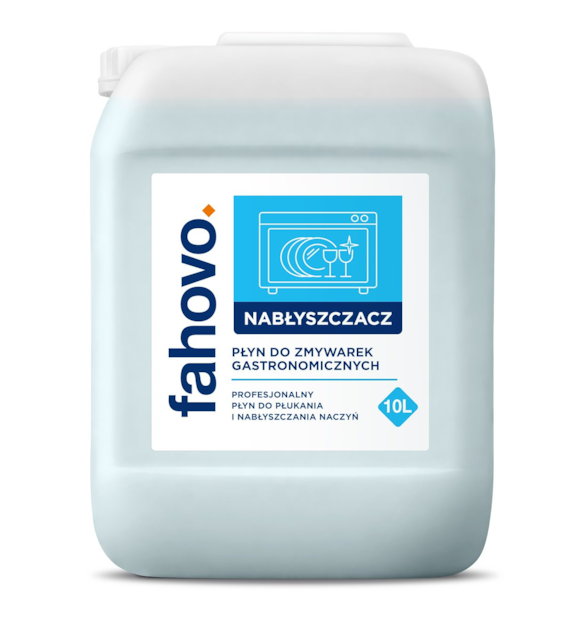 FAHOVO NABŁYSZCZACZ płyn do zmywarek gastronomicznych 10L pH~2,5 (80/1/1)