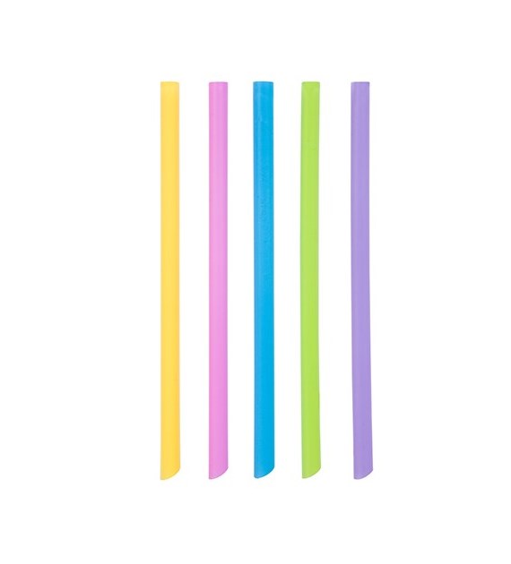 (REUSE) Słomka ścięta PP BUBBLE TEA fi12mm 20cm  PASTELOWE (36/11/200)