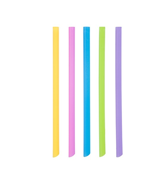 (REUSE) Słomka ścięta PP BUBBLE TEA fi12mm 20cm  PASTELOWE (36/11/200)