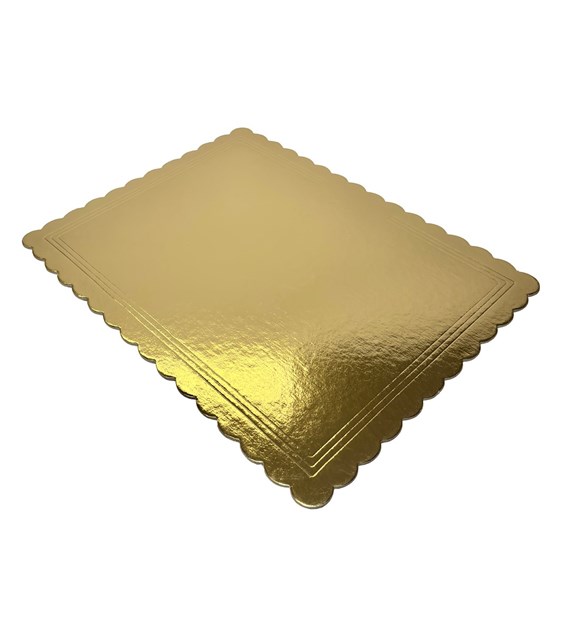 PODKŁAD PROSTOKĄTNY ZŁOTY GRUBY 30x40cm 2400g KARBOWANY (_/1/25)