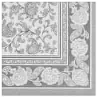 SERWETKA 40x40 RC ORNAMENT SZARA (250/5/50)