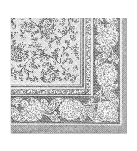SERWETKA 40x40 RC ORNAMENT SZARA (250/5/50)