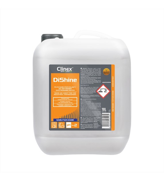 CLINEX DISHINE Płyn nabłyszczający do zmywarek gastronomicznych 10L (40/1/1)