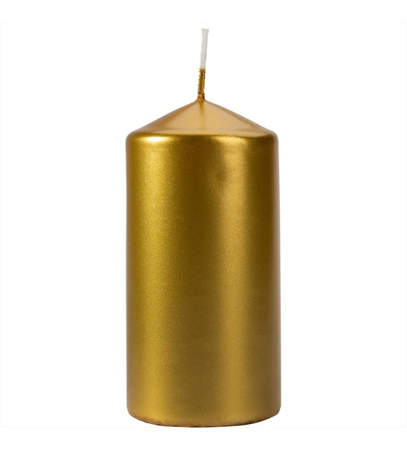 ŚWIECA WALEC ZŁOTY METALIC  60x120 (_/6/1)