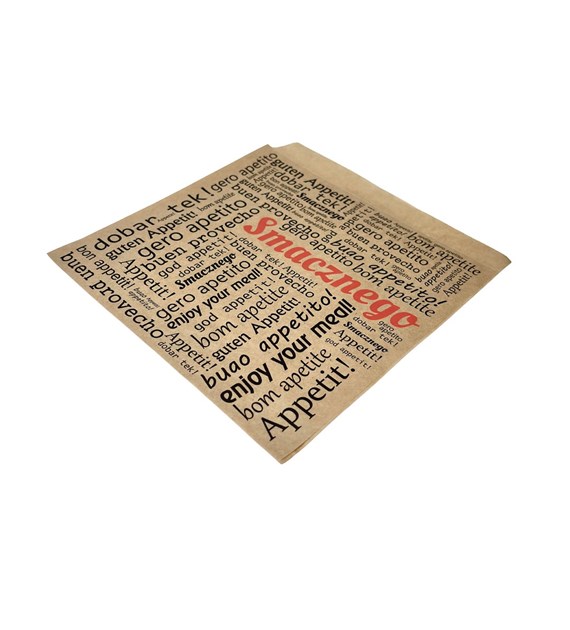 KRAM KOPERTA HAMBURGER/KEBAB DUŻA 2-STRONNA SZARA SMACZNEGO 175x170 (_/10/200)