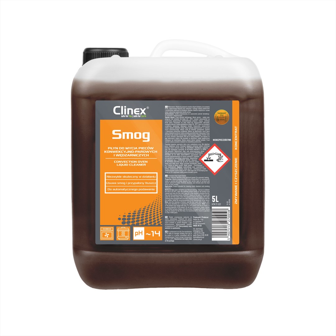 CLINEX SMOG Płyn do mycia pieców konwekcyjno-parowych i wędzarniczych 5L (96/1/1)
