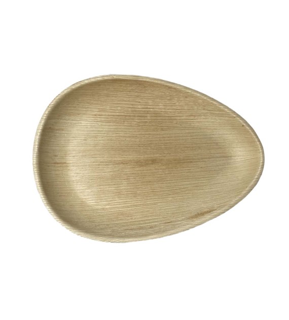 TALERZ Z LIŚCI PALMOWYCH OWALNY PŁASKI 195x260 (25SZT)