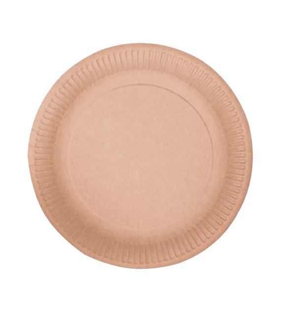 (EKO) TALERZ PAPIEROWY NATURE 23cm BRĄZOWY (40/18/50)