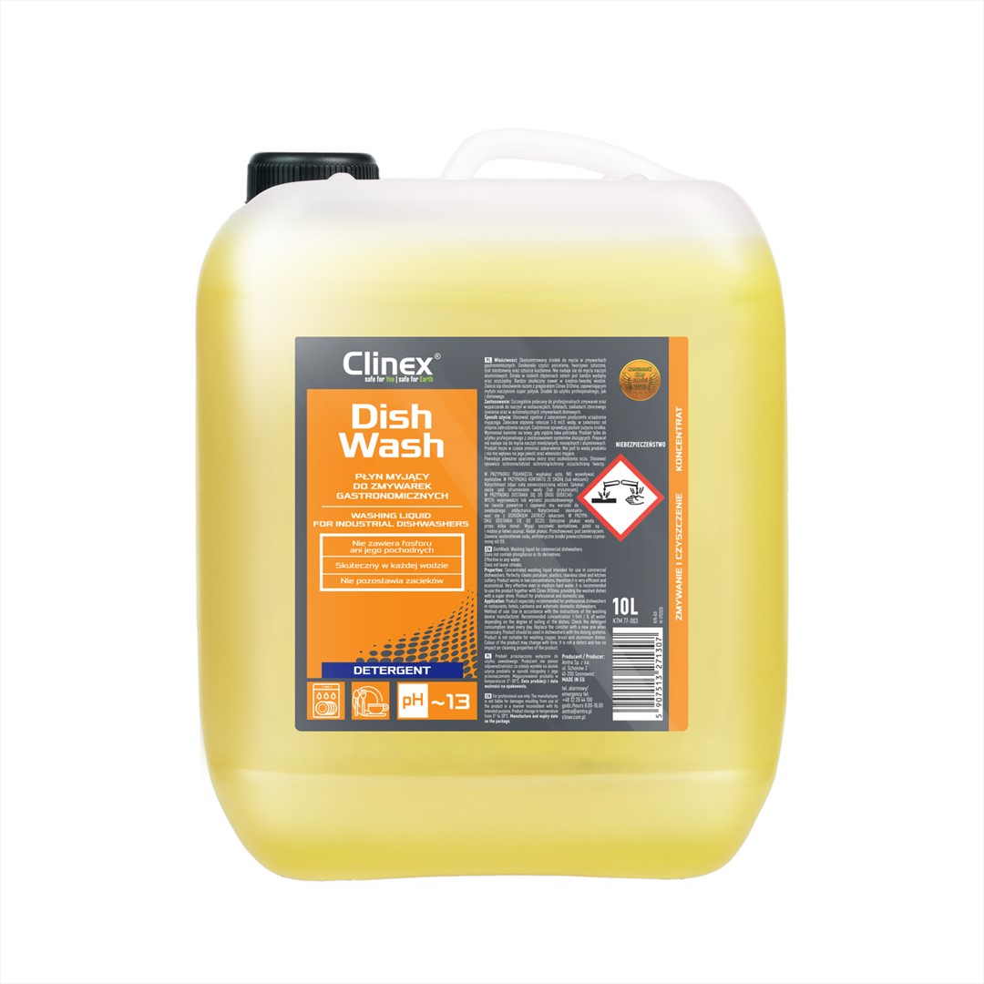 CLINEX DISHWASH Płyn myjący do zmywarek gastronomicznych 10L (40/1/1)