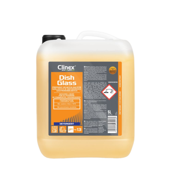 CLINEX DISHGLASS Preparat do mycia naczyń szklanych w zmywarkach gastronomicznych 5L (96/1/1)