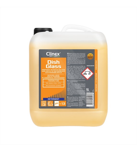 CLINEX DISHGLASS Preparat do mycia naczyń szklanych w zmywarkach gastronomicznych 5L (96/1/1)