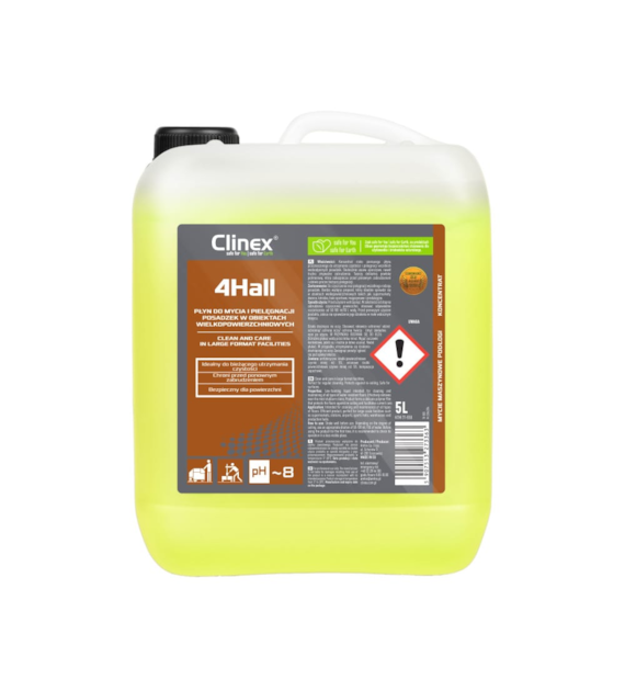 CLINEX 4HALL Płyn do mycia i pielęgnacji posadzek w obiektach wielkopowierzchniowych 5L (96/1/1)