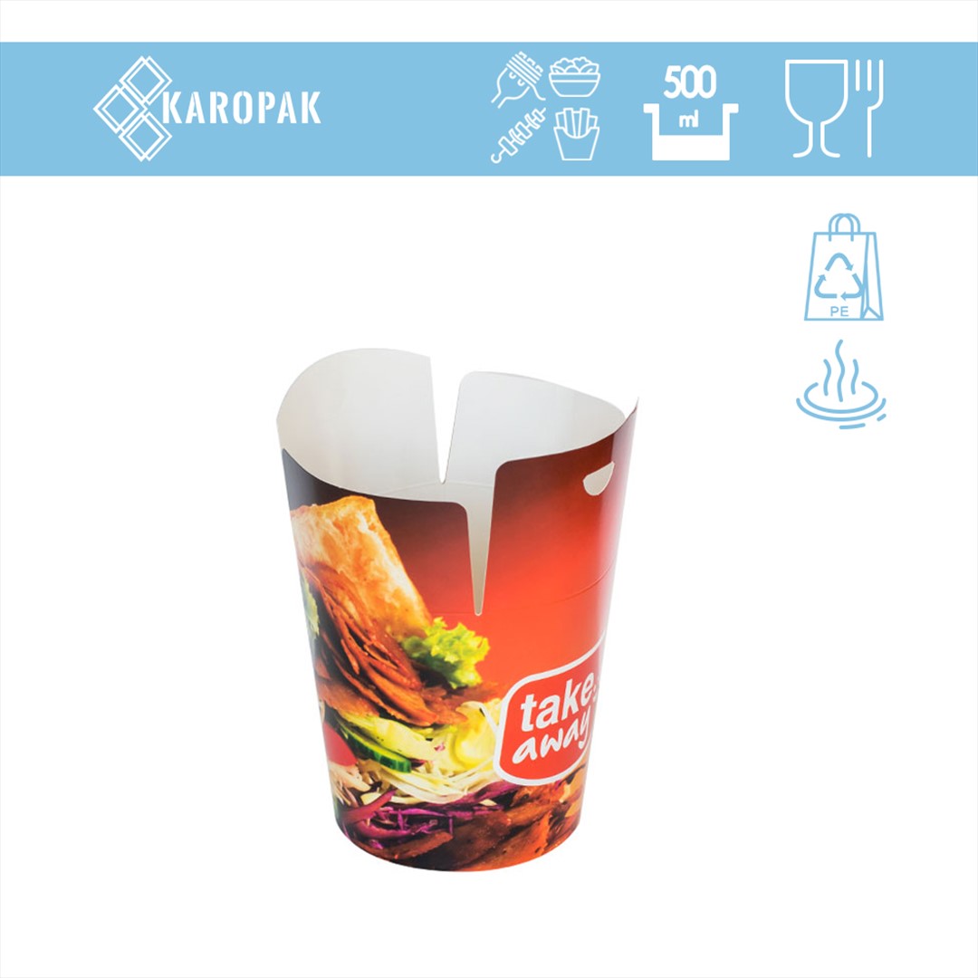 KRAM KEBAB BOX 500ml NADRUK TAKE AWAY (_/10/50)
