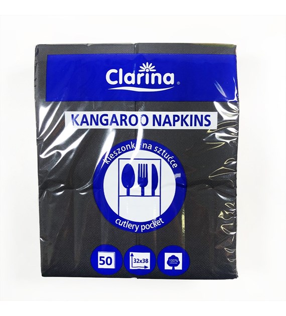 Etui na sztućce serwetka 38x32 PUNTA CZARNA (24/32/50)