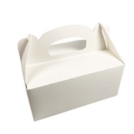 OZDOBNE PUDEŁKO NA CIASTO 19x14x9cm -BIAŁE-