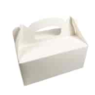 OZDOBNE PUDEŁKO NA CIASTO 19x14x9cm -BIAŁE-