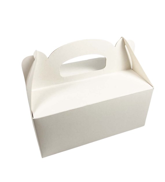 OZDOBNE PUDEŁKO NA CIASTO 19x14x9cm -BIAŁE-