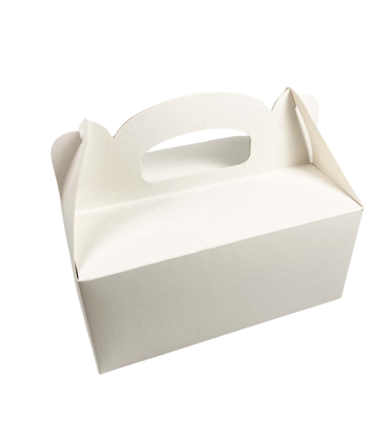 OZDOBNE PUDEŁKO NA CIASTO 19x14x9cm -BIAŁE-