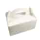 OZDOBNE PUDEŁKO NA CIASTO 19x14x9cm -BIAŁE-