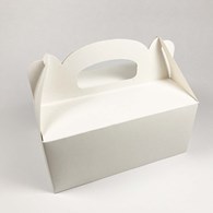 OZDOBNE PUDEŁKO NA CIASTO 19x14x9cm -BIAŁE-