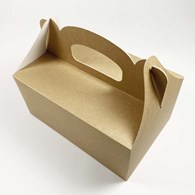 OZDOBNE PUDEŁKO NA CIASTO 19x14x9cm -BRĄZOWE-